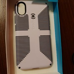New iPhone X Speck Candy Shell Grip Case White